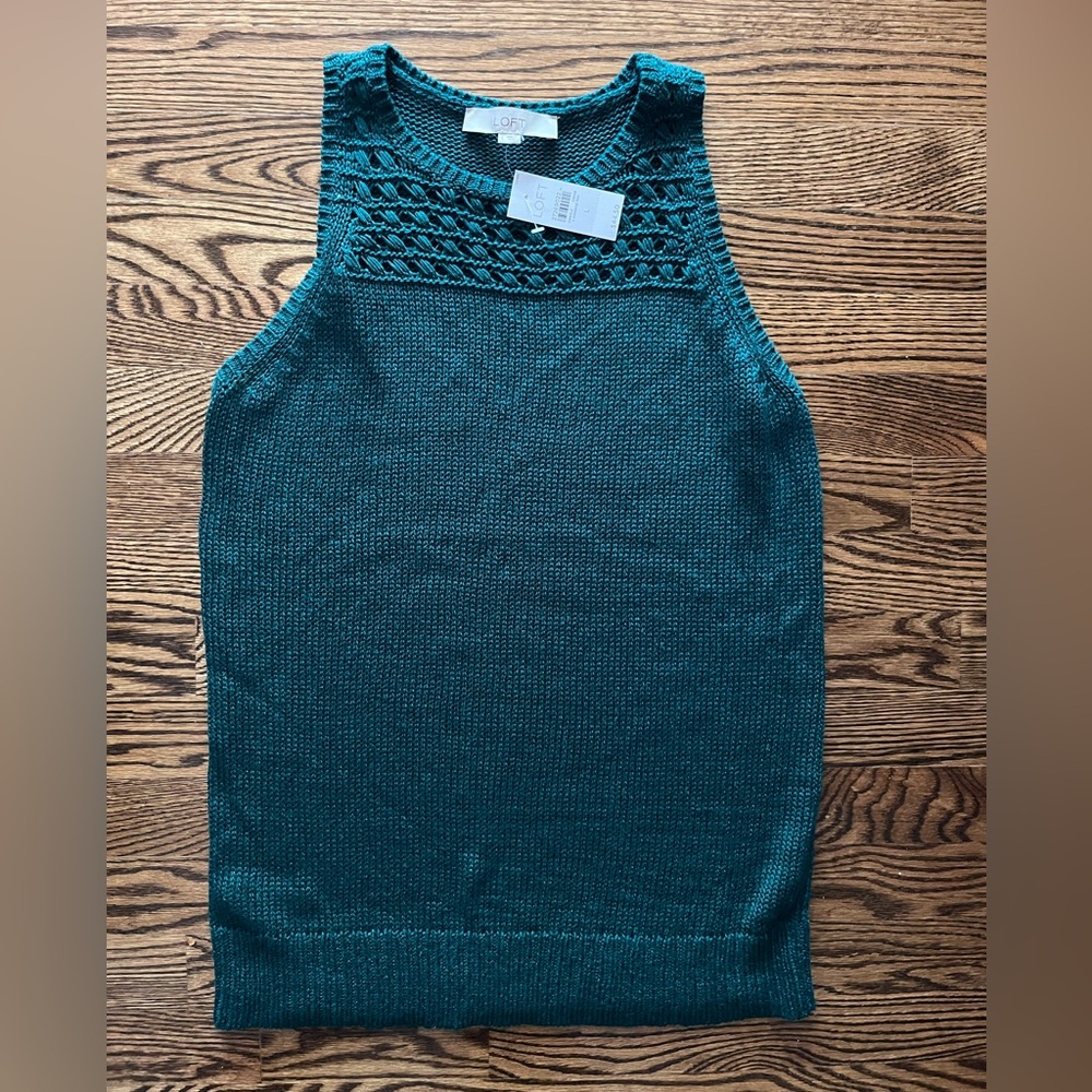 LOFT Deep Green Knit Top